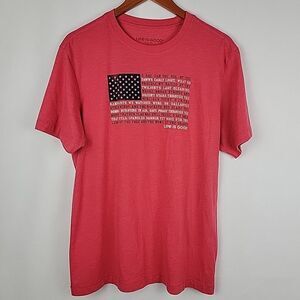 Life Is Good Cool Tee Mens Medium Star Spangled Banner Flag Patriotic July 4th